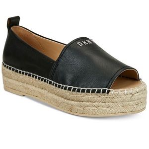 DYNY espardrilles size 7 leather open toed shoe